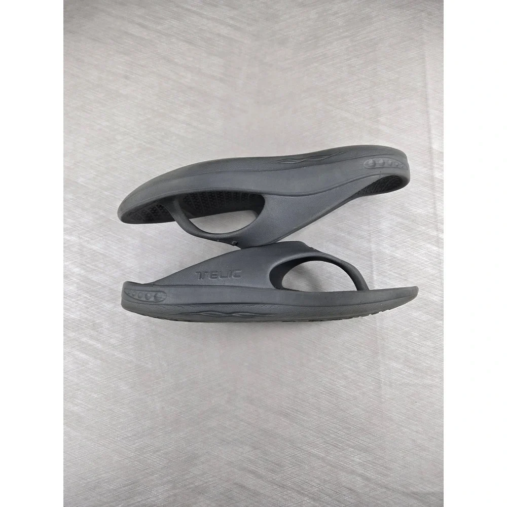 Telic Energy Flip Flops Slate Grey Recovery Sandals Made in USA Mens M Womens L